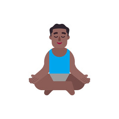 
Man in Lotus Position: Medium-Dark Skin Tone