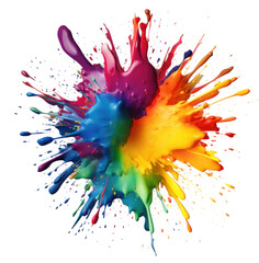 an abstract multi colored paint splatter,