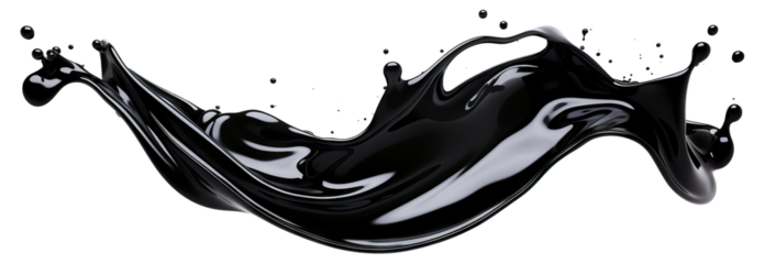 Black oil splash cut out