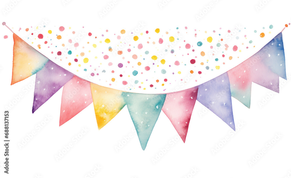 Wall mural a watercolor bunting image collection bunting art, - Wall murals