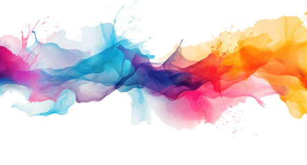 Fototapeta premium colorful watercolor paint splatter isolated