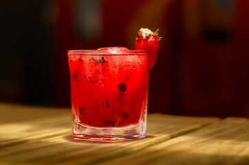 Brazilian Drink Strawberry Caipirinha