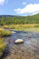 Landscape of Rila mountain near The Fish Lakes, Bulgaria