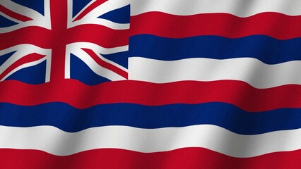 Hawaii flag waving in the wind. Flag of Hawaii images
