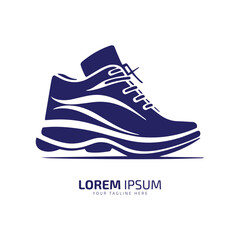 A logo of shoes vector icon design silhouette sports boot concept