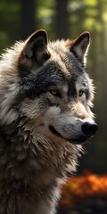 Fototapeta premium Realistic Wolf Illustration