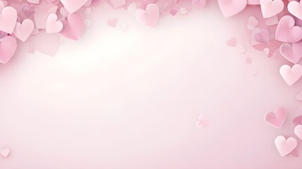 Heart-filled Background with Empty Space