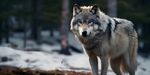 Realistic Illustration of a Wolf