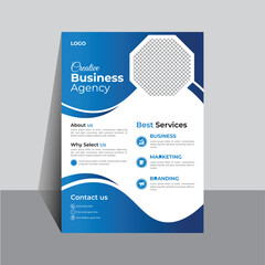 Vector creative  business flyer template design.Flyer Design for Digital Agency.