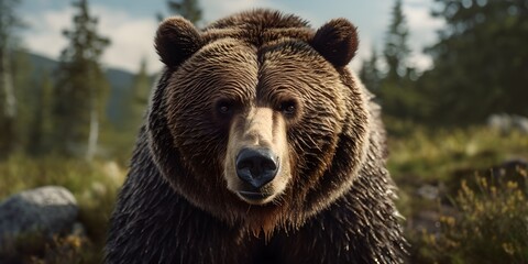 Obraz premium Realistic Bear Illustration