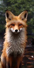 Realistic Portrait of a Fox