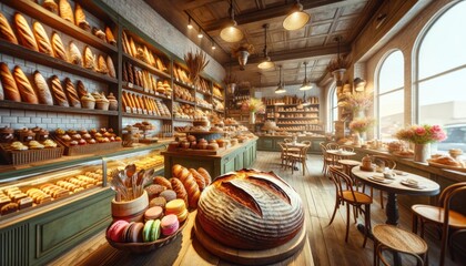 Artisan Bakery Interior - Powered by Adobe
