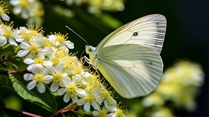 A close up of a beautiful white butterfly in the southern part of the country