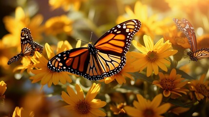 A close-up of a danaus genutia in bloom against the sun.