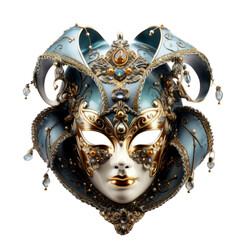 Beautiful Venice carnival mask on transparent background