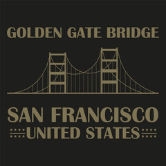 San Francisco bridge Logo design template. Simple and clean flat design of bridge vector template. bridge logo for business.