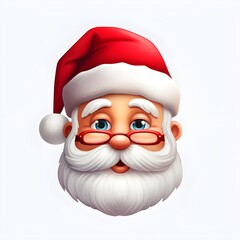 Cartoon Style Santa Claus Icon
