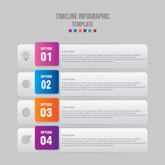 Business concept with 4 options, steps or processes. Infographics design vector and marketing icons