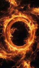 Fototapeta premium Circle of Fire with flares