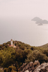 view from the top of the mountain on the lighhouse 