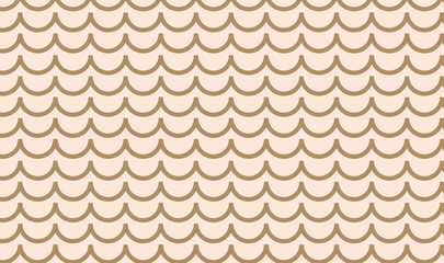 Cute scales waves seamless pattern in pink and beige colors. Vector repeated pattern design for textile, wrapping, paper and fashion