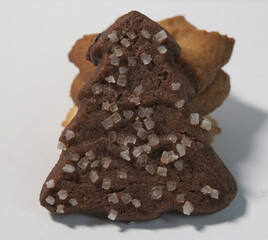 A single Christmas Tree cookie