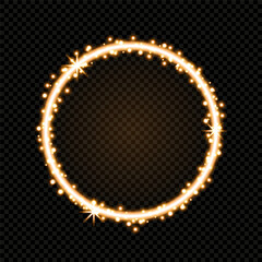 Fire ring with glowing backlight.