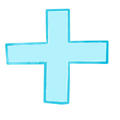 blue cross symbol, blue sign