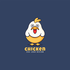 chicken meat and egg mascot logo design template vector icon illustration. Poultry Farm symbol