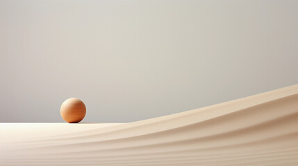 Minimalist Display of Sand Grains in a Single Color Conveying Calmness and Clarity