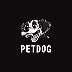 dog head mascot logo design template vector icon illustration. dog head symbol