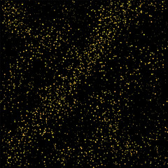 Distressed golden grain texture on black background.