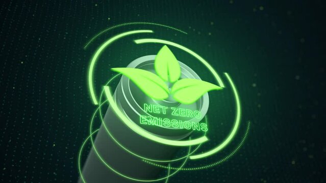 Green eco-friendly rechargeable Battery technology, clean lithium-ion recycling innovation, sustainable electric power storage, Net Zero Emissions for future environment business concept 3d rendering