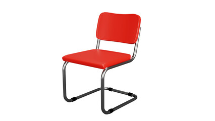 Tube office chair isolated background, transparent alpha channel png