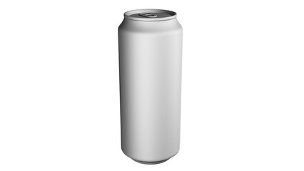Tin can for carbonated drink on isolated background, transparent alpha channel png