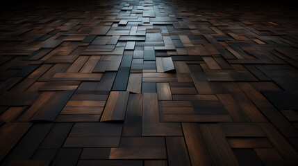 3-d wooden shapes - blocks - realistic effect - pop art style - background - backdrop - floor -...