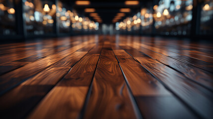 Hardwood  floors - low angle shot - polished shiny - low angle shot - worm’s eye view 