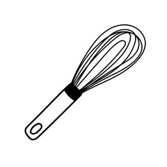 Beater vector icon in doodle style. Symbol in simple design. Cartoon object hand drawn isolated on white background.