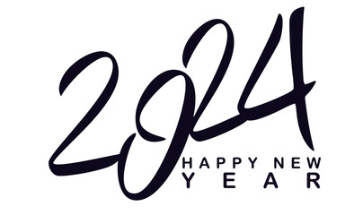 Vector text happy new year 2024