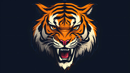 photo of tiger for t-shirt design AI generative