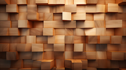 3-d wooden shapes - blocks - realistic effect - pop art style - background - backdrop - floor -...