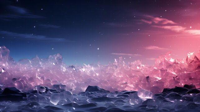 a winter soft pink background pattern made entirely of ice crystal stars. frosty, crispy, season, winter, cool, cold, modern
