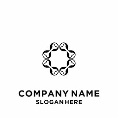 combination bone Logo Template vector illustration design