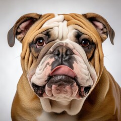 Fototapeta premium English Bulldog Portrait Captured with Nikon D850 and 50mm Prime Lens