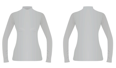 Grey woman base layer. vector