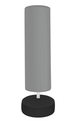  Grey boxing bag. vector illustration