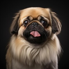 Pekingese Portrait Captured with Canon EOS 5D Mark IV and 50mm Prime Lens Against a White Background