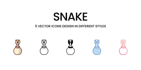Snake icons set vector illustration. vector stock,