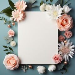 Fototapeta na wymiar floral tablet mock up free case templates for artists,