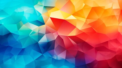 Obraz premium Abstract geometric background. Multicolored triangle for decoration for banner, poster, print